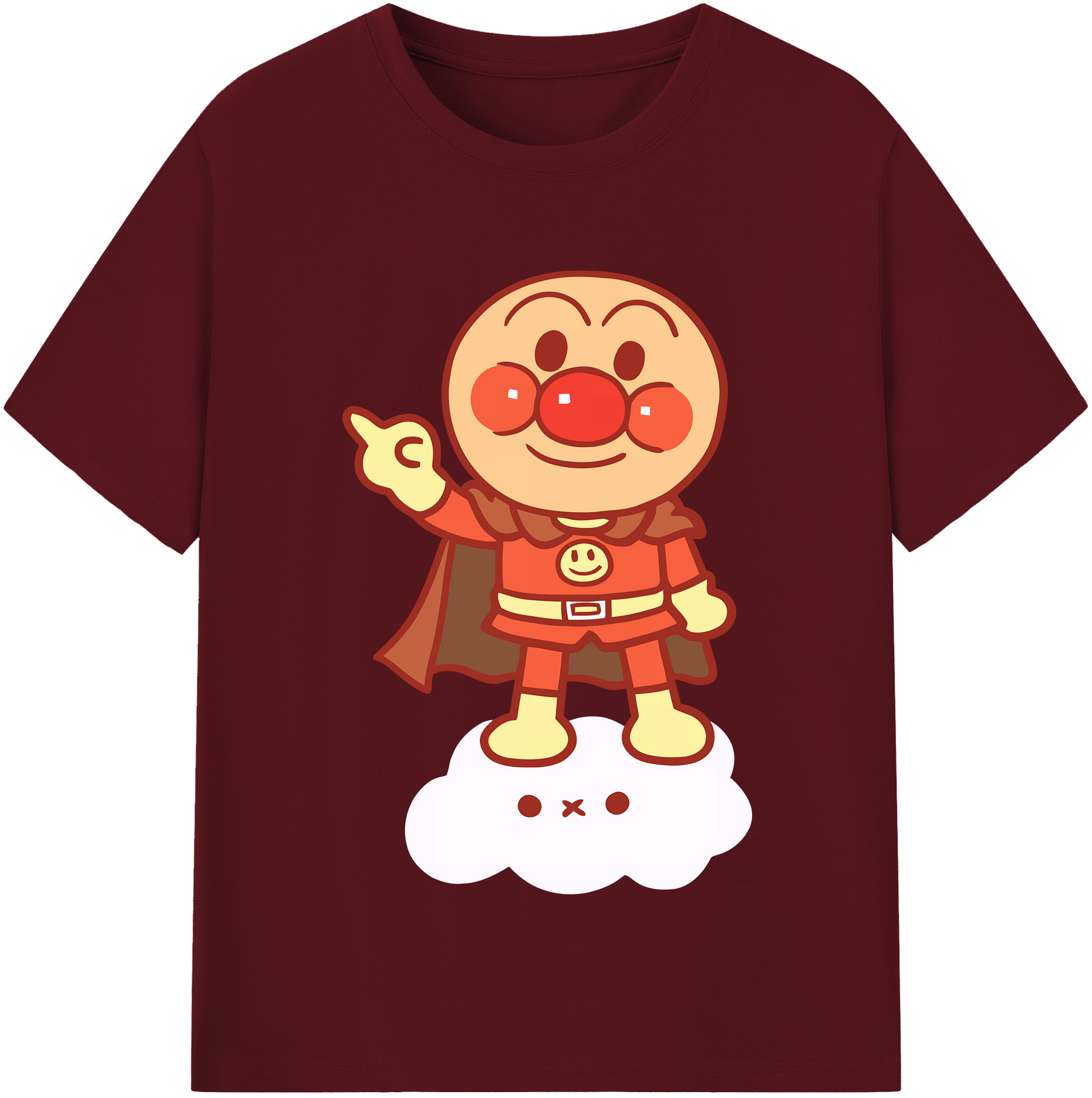 （画像用） アンパンマン Anpanman 綿100％半袖Tシャツ（フロントプリント）